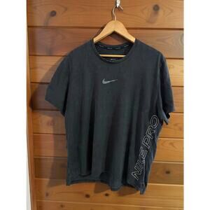 NIKE PRO DRI FIT BURNOUT TRAINING GYM SHORT SLEEVE TOP - BLACK DD1828-010 MEN